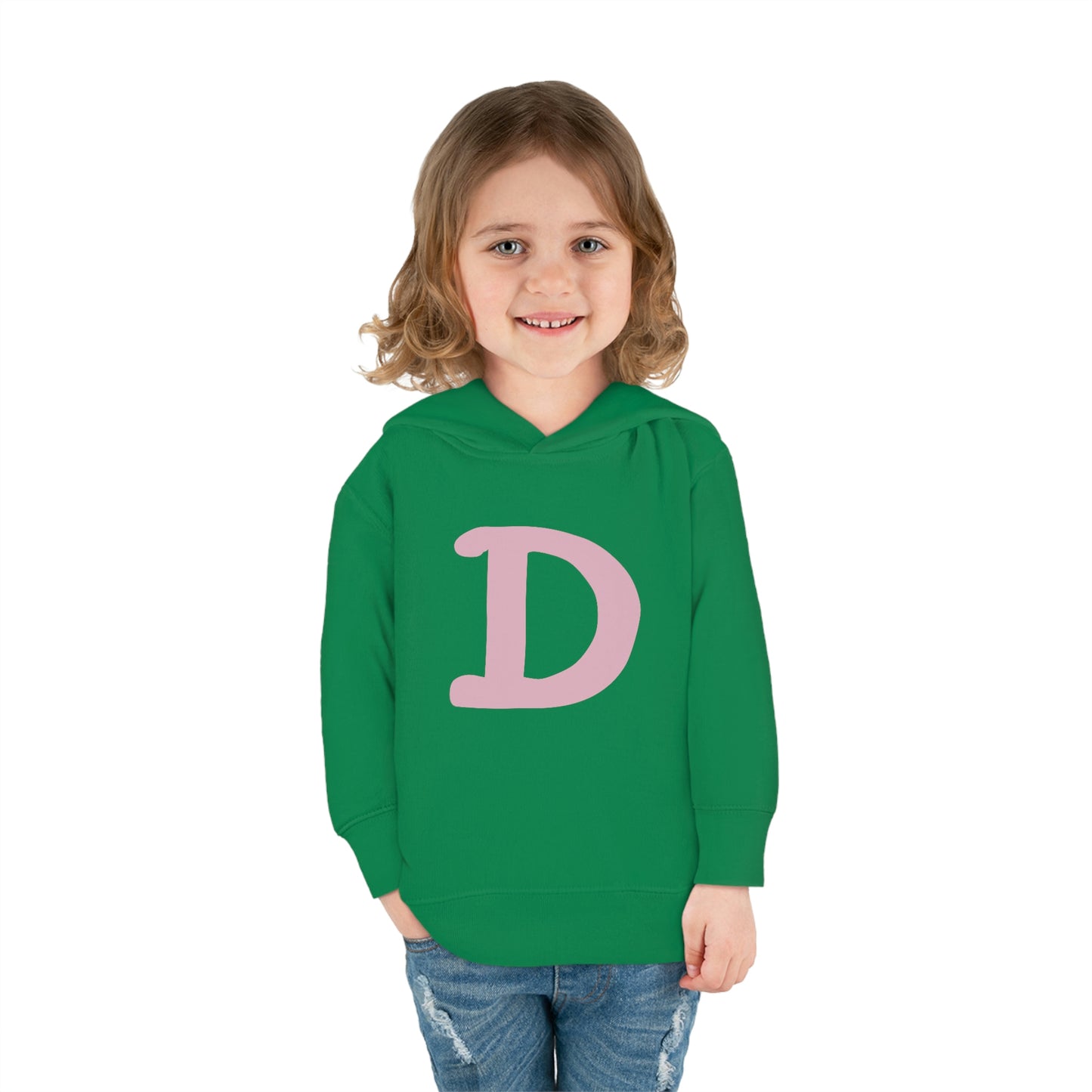 Detroit 'Old French D' Hoodie (Pink Full Body Outline) | Unisex Toddler