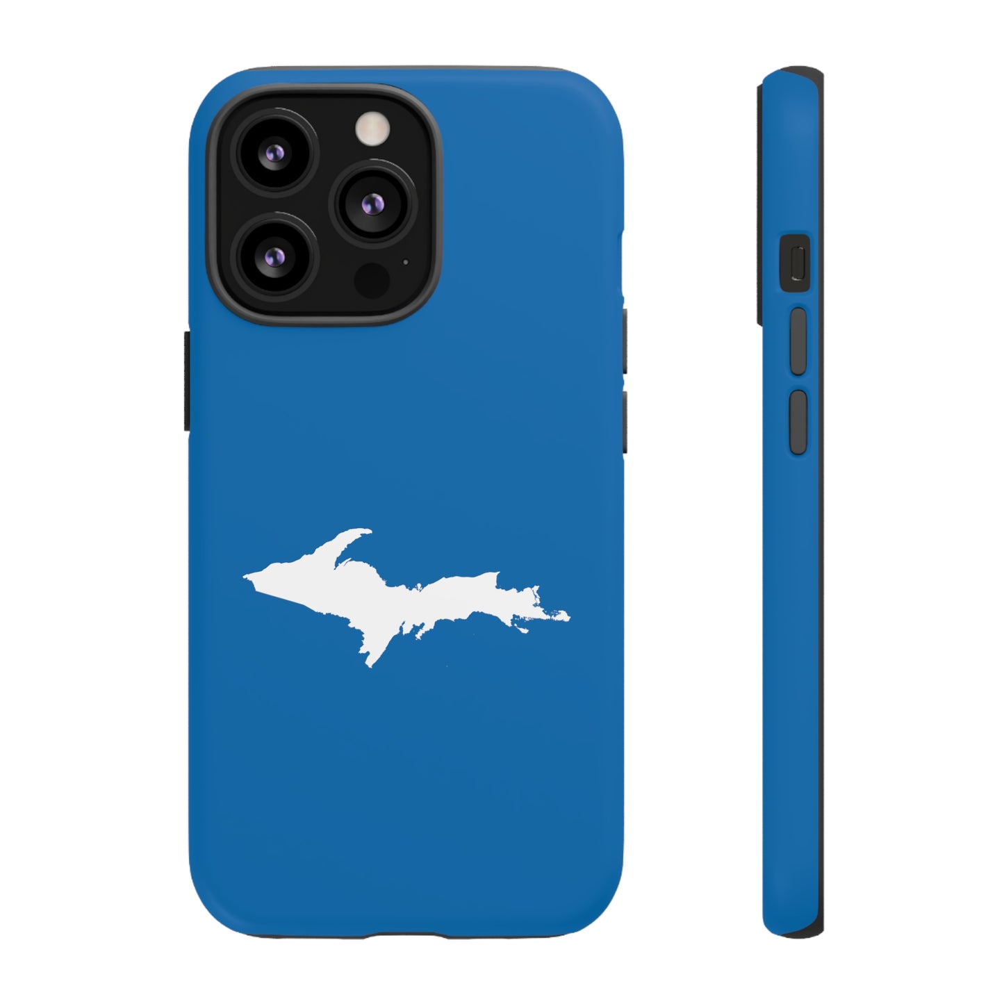 Michigan Upper Peninsula Tough Phone Case (Azure w/ UP Outline) | Apple iPhone