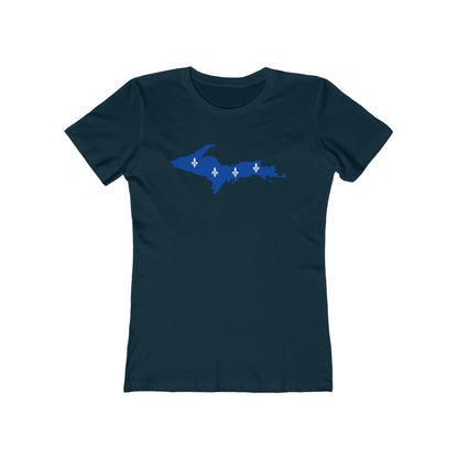 Upper Peninsula T-Shirt (w/ UP Quebec Flag Outline) | Women's Boyfriend Cut