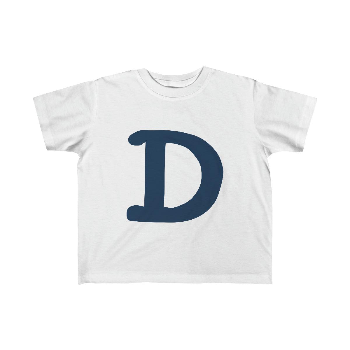 Detroit 'Old French D' T-Shirt  (Full Body Outline) | Toddler Short Sleeve - Circumspice Michigan