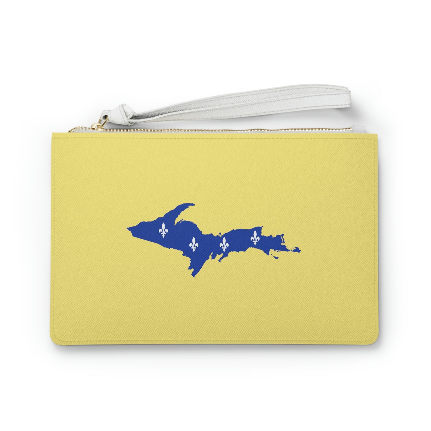 Michigan Upper Peninsula Clutch Bag (Cherry Yellow w/ UP Quebec Flag Outline)