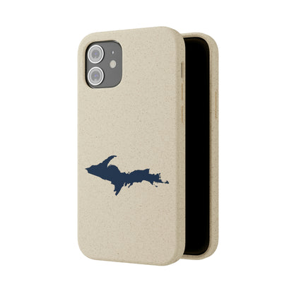 Michigan Upper Peninsula Biodegradable Phone Cases (w/ Navy UP Outline) | Apple iPhone