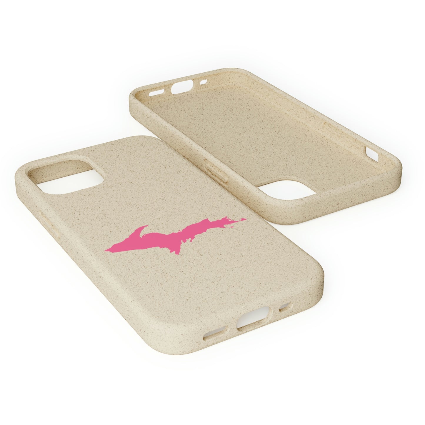 Michigan Upper Peninsula Biodegradable Phone Cases (w/ Pink UP Outline) | Apple iPhone