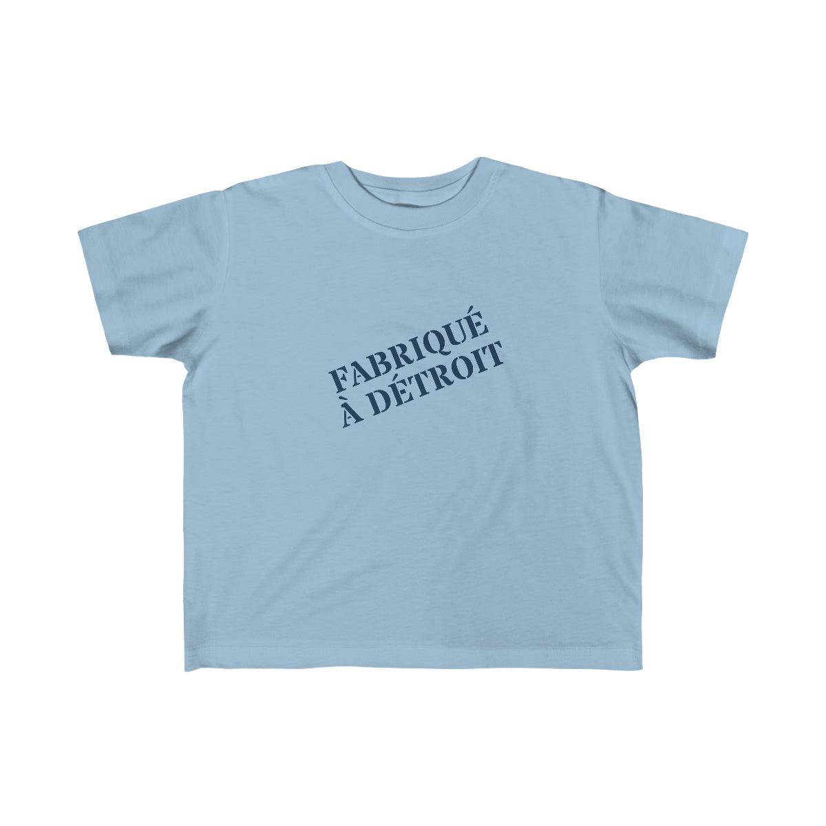 'Fabriqué à Détroit' T-Shirt | Toddler Short Sleeve - Circumspice Michigan