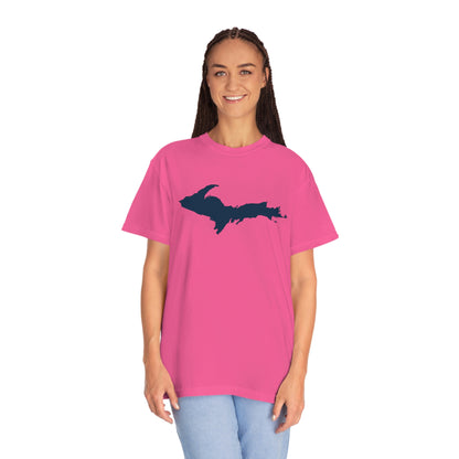 Michigan Upper Peninsula T-Shirt (w/ Navy UP Outline) | Unisex Garment-Dyed