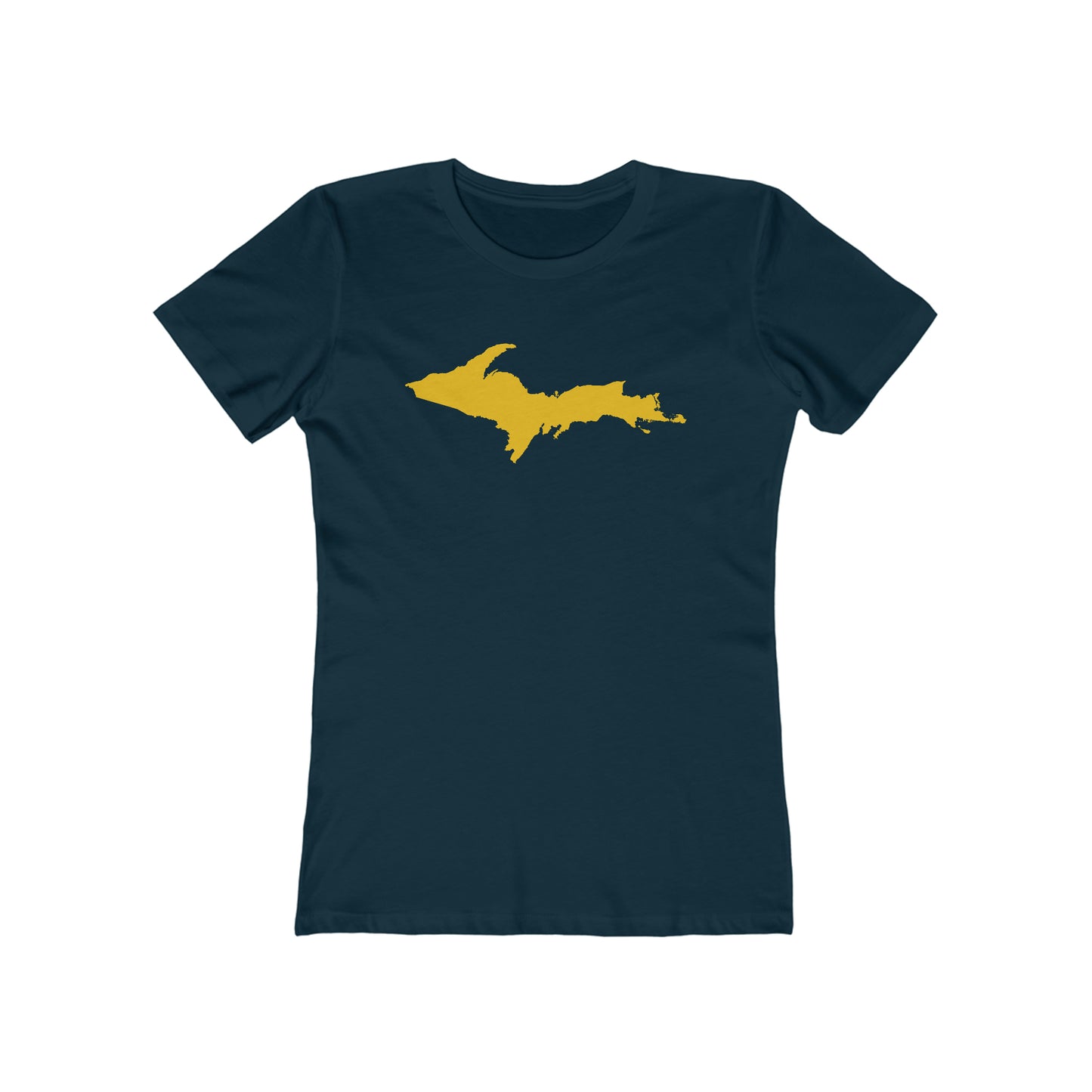 Upper Peninsula T-Shirt (w/ Gold UP Outline) | Women's Boyfriend Cut