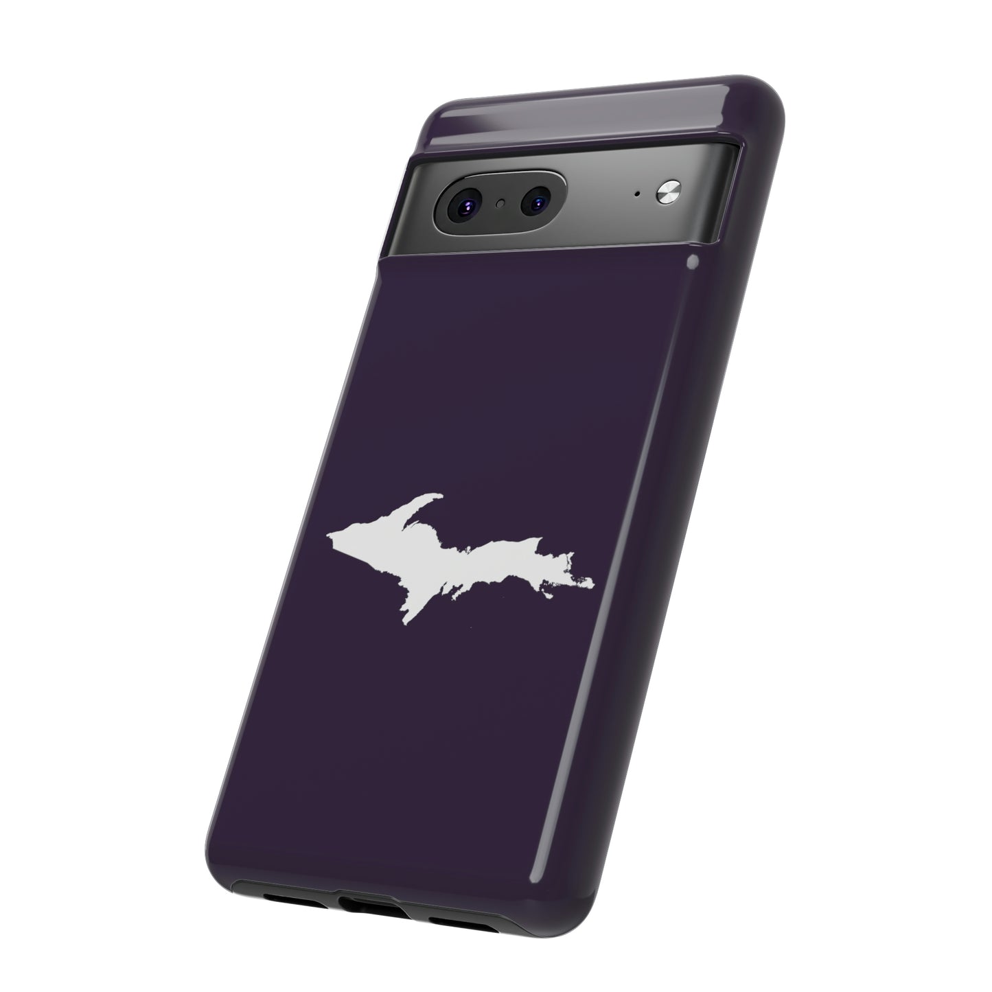 Michigan Upper Peninsula Tough Phone Case (Blackcurrant w/ UP Outline) | Samsung & Pixel Android