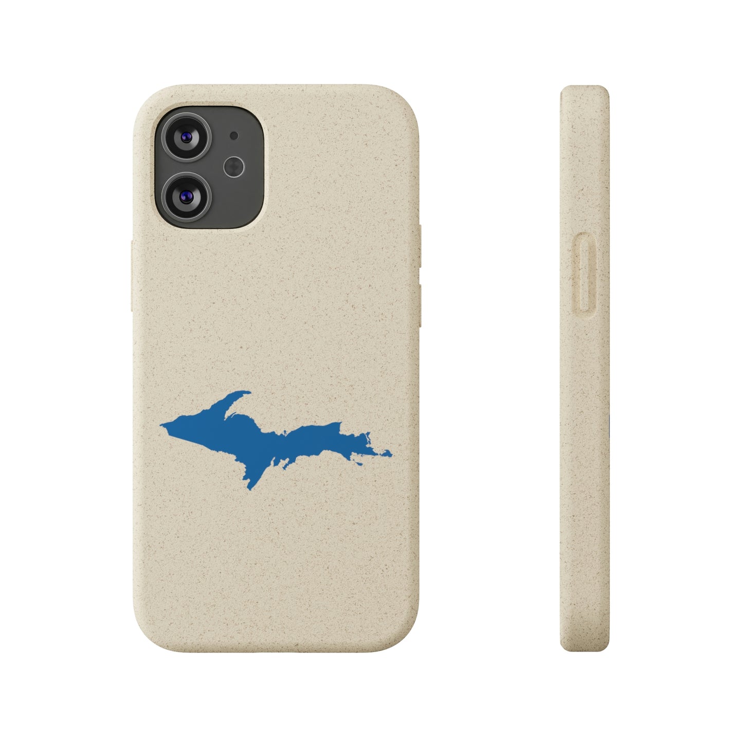 Michigan Upper Peninsula Biodegradable Phone Cases (w/ Azure UP Outline) | Apple iPhone