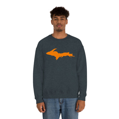 Michigan Upper Peninsula Sweatshirt (w/ Orange UP Outline) | Unisex Standard