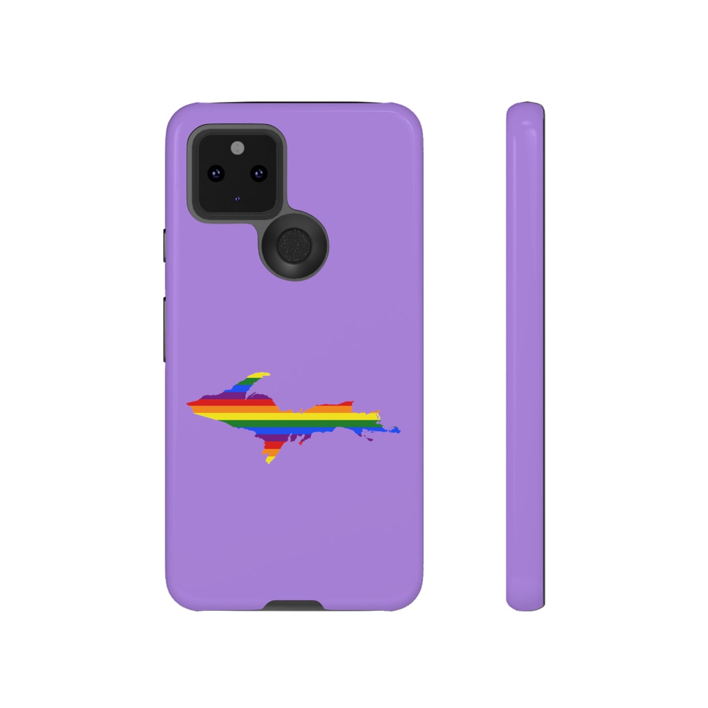 Michigan Upper Peninsula Tough Phone Case (Lavender w/ UP Pride Flag Outline) | Samsung & Pixel Android