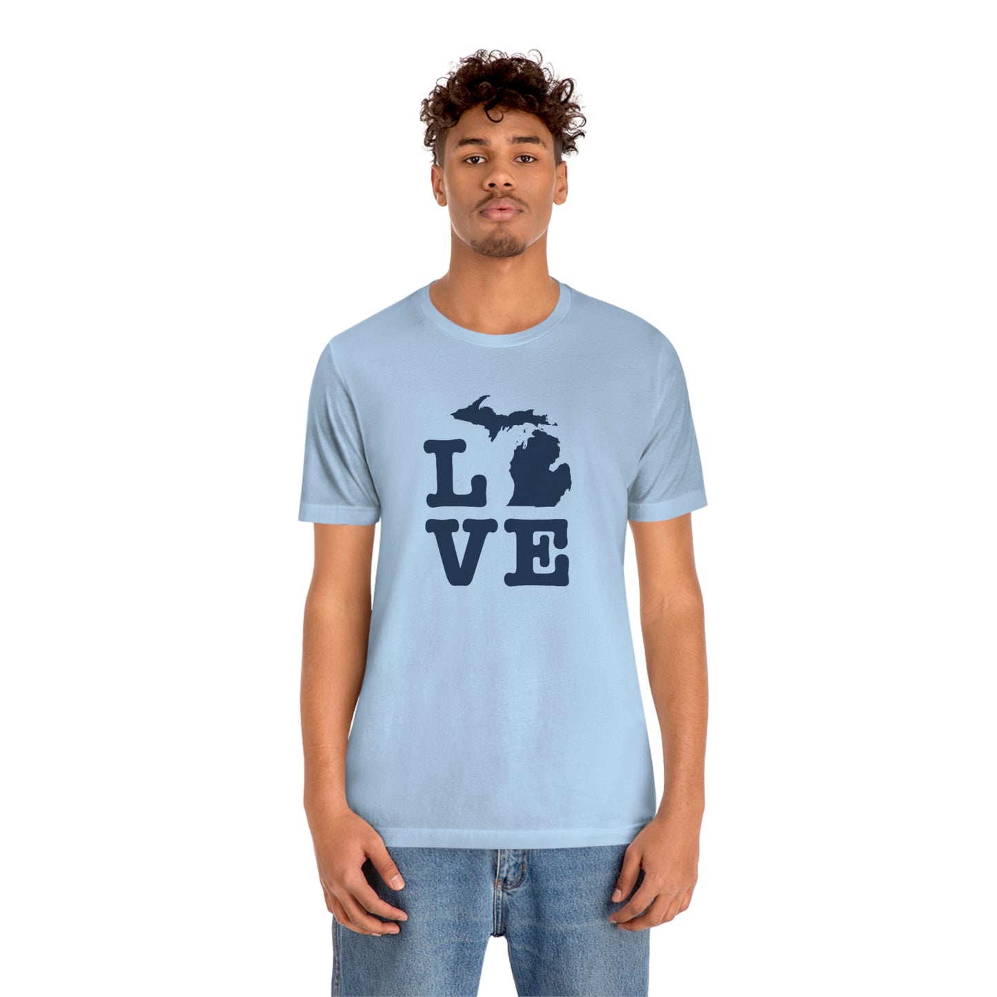 Michigan 'Love' T-Shirt (Typewriter Font) | Unisex Standard Fit