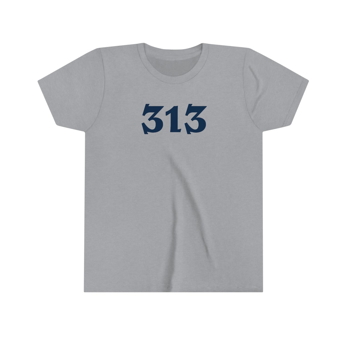 Detroit '313' T-Shirt (Angry Serif Font) | Youth Short Sleeve