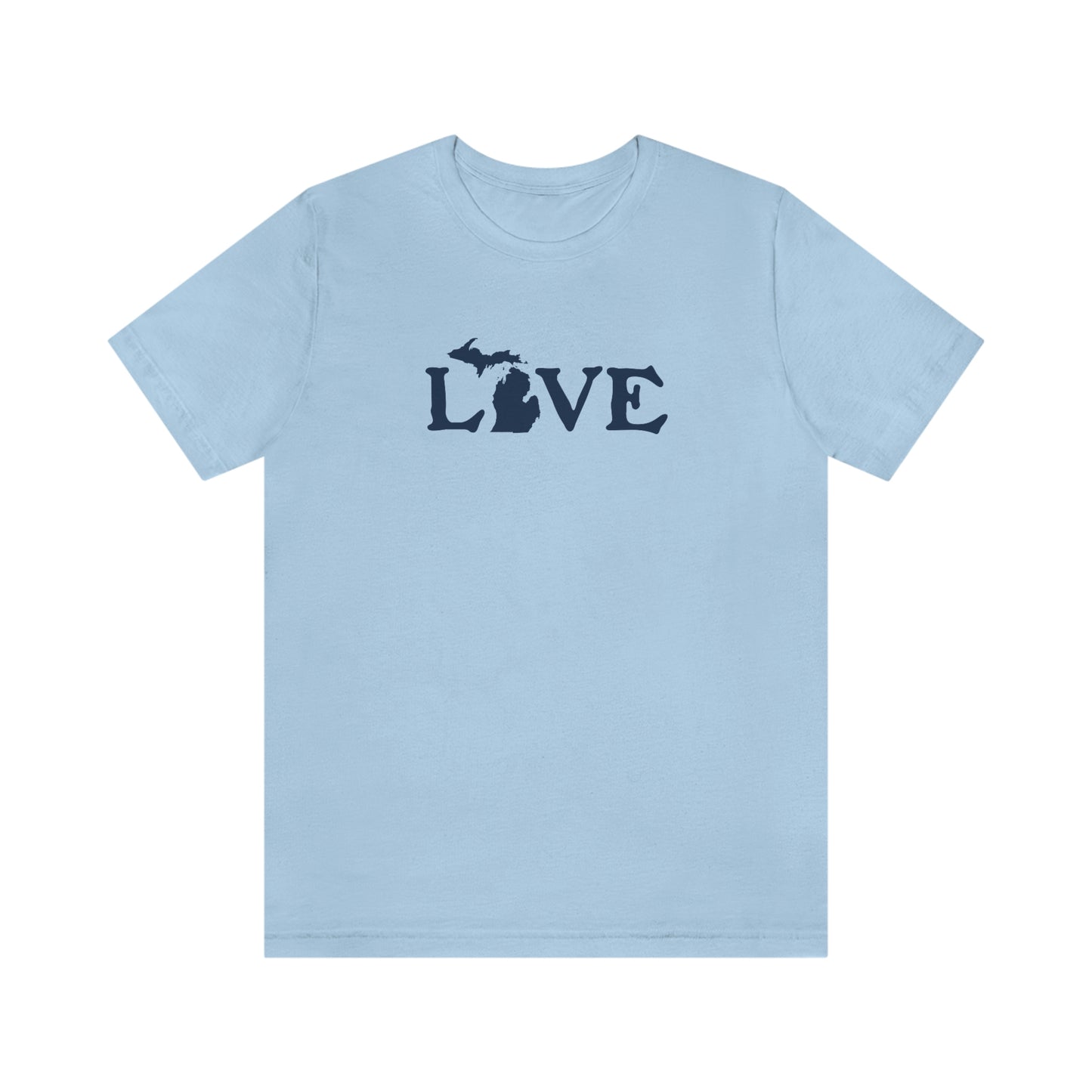 Michigan 'Love' T-Shirt (Woodcut Font) | Unisex Standard Fit