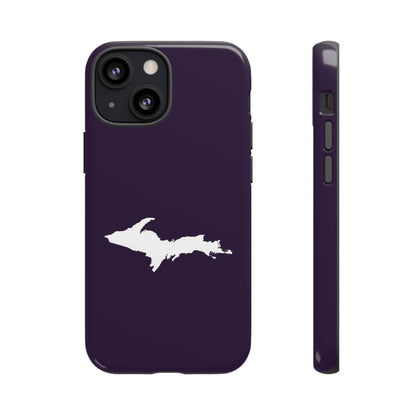 Michigan Upper Peninsula Tough Phone Case (Blackcurrant w/ UP Outline) | Apple iPhone