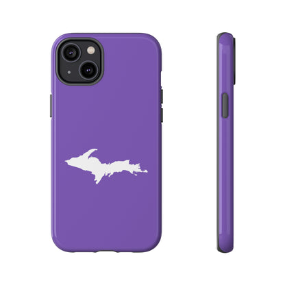 Michigan Upper Peninsula Tough Phone Case (Lake Iris w/ UP Outline) | Apple iPhone