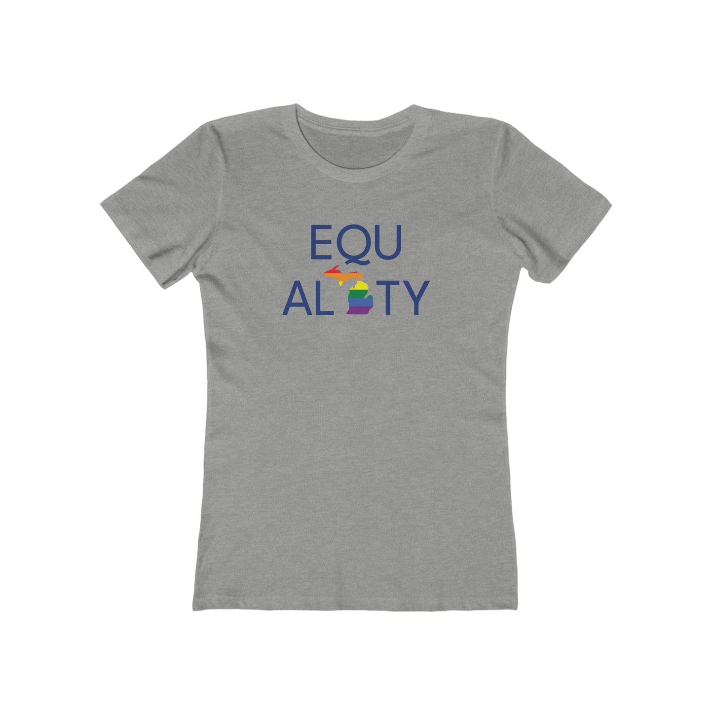 'Equality' T-Shirt (w/ LGBTQ Pride Colors) | Women's Boyfriend Cut