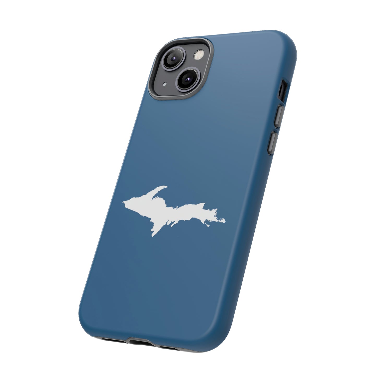 Michigan Upper Peninsula Tough Phone Case (Blueberry w/ UP Outline) | Apple iPhone