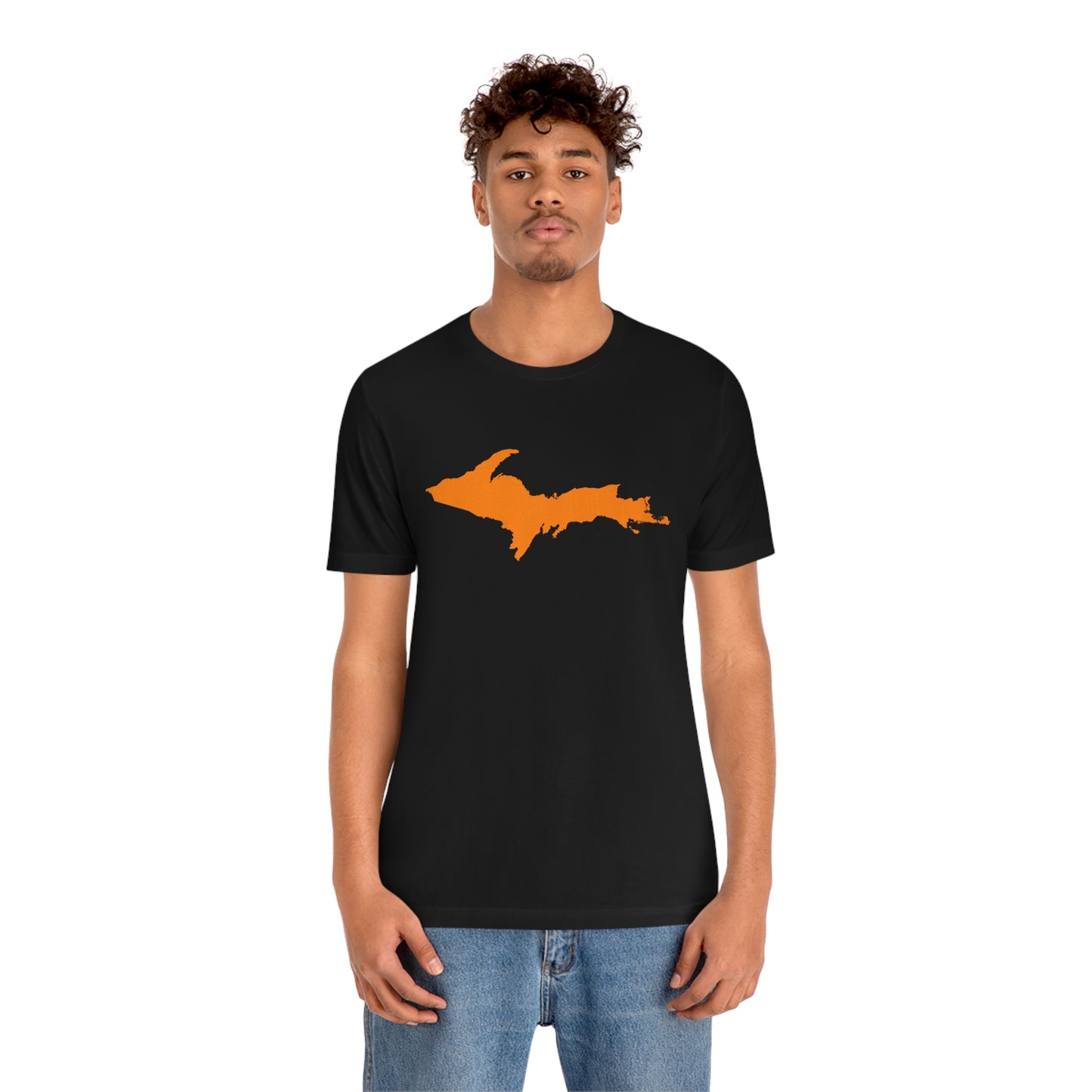 Michigan Upper Peninsula T-Shirt (w/ Orange UP Outline) | Unisex Standard Fit