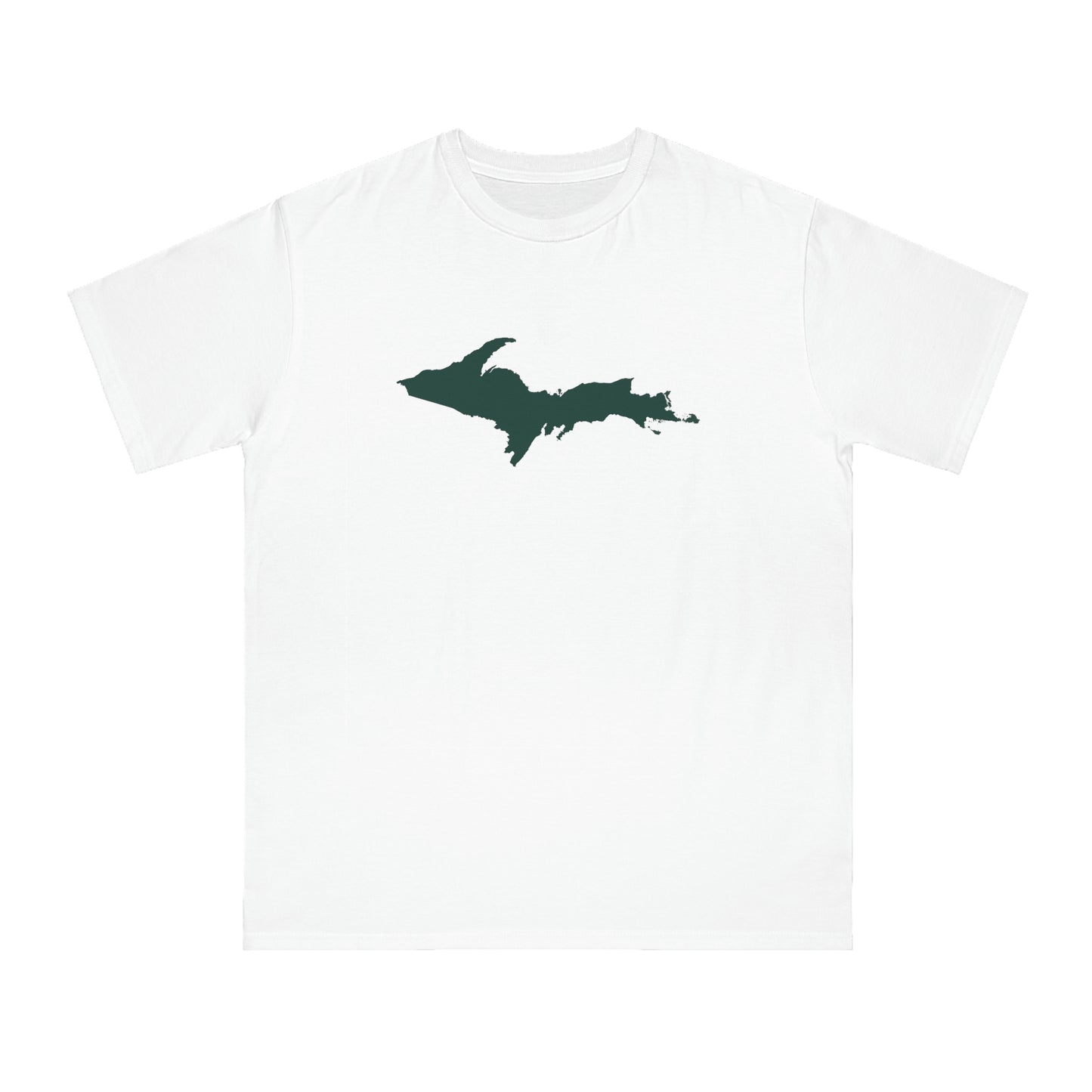 Michigan Upper Peninsula T-Shirt (w/ Green UP Outline) | Organic Unisex