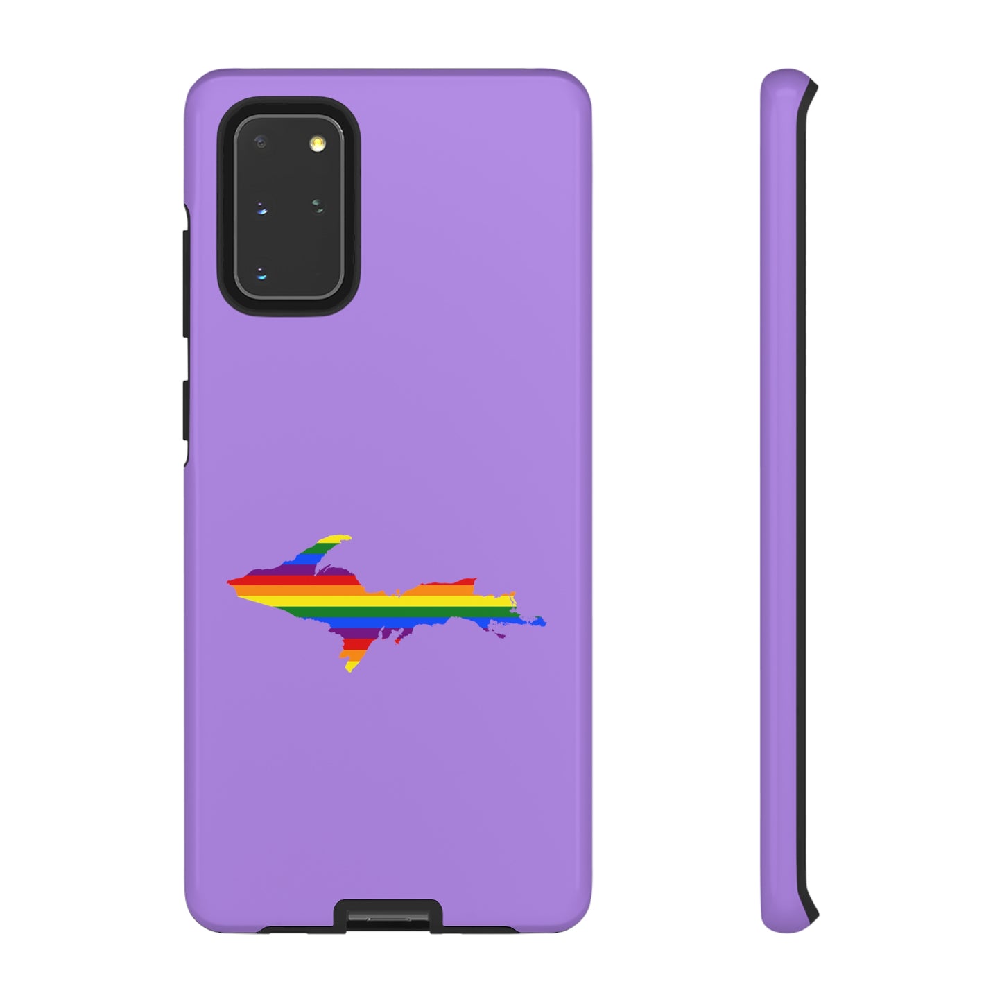 Michigan Upper Peninsula Tough Phone Case (Lavender w/ UP Pride Flag Outline) | Samsung & Pixel Android