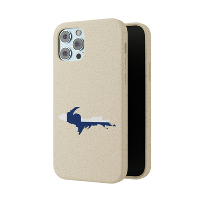 Michigan Upper Peninsula Biodegradable Phone Cases (w/ UP Finland Flag Outline) | Apple iPhone