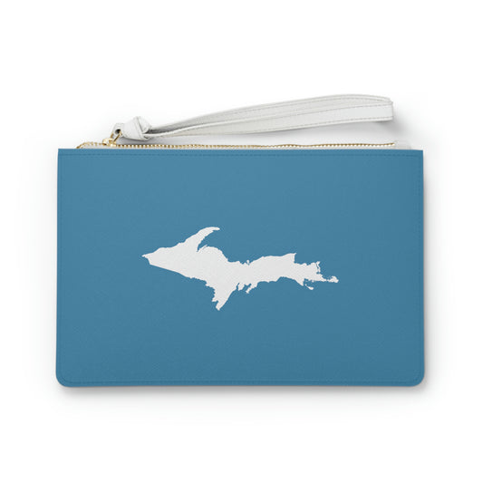 Michigan Upper Peninsula Clutch Bag (Lake Michigan Blue w/UP Outline)