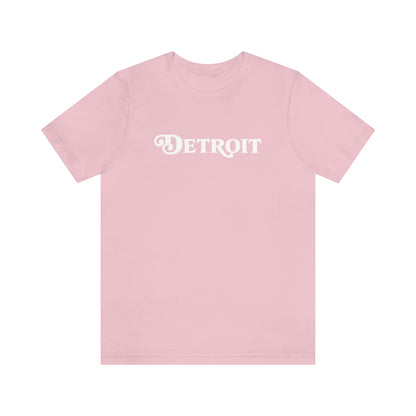 'Detroit' T-Shirt (Sloped Roman Font) | Unisex Standard Fit