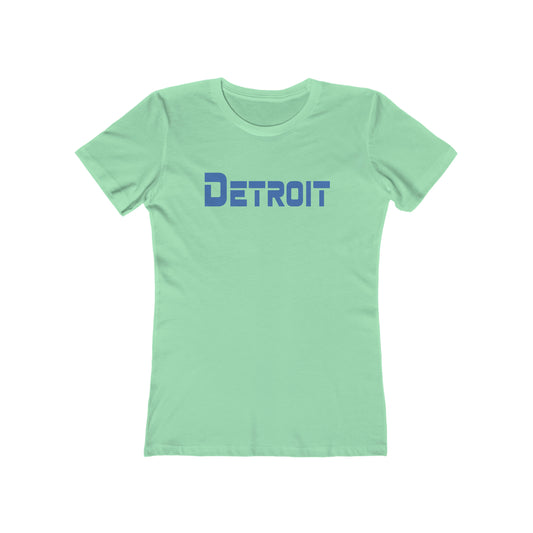 'Detroit' T-Shirt (1980s Sci-Font Font) | Women's Boyfriend Cut