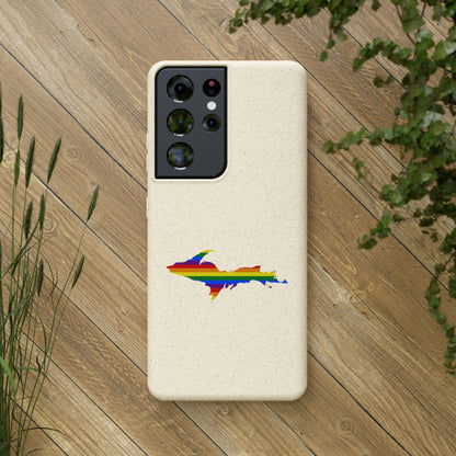 Michigan Upper Peninsula Biodegradable Phone Cases (w/ UP Pride Flag Outline) | Samsung Android