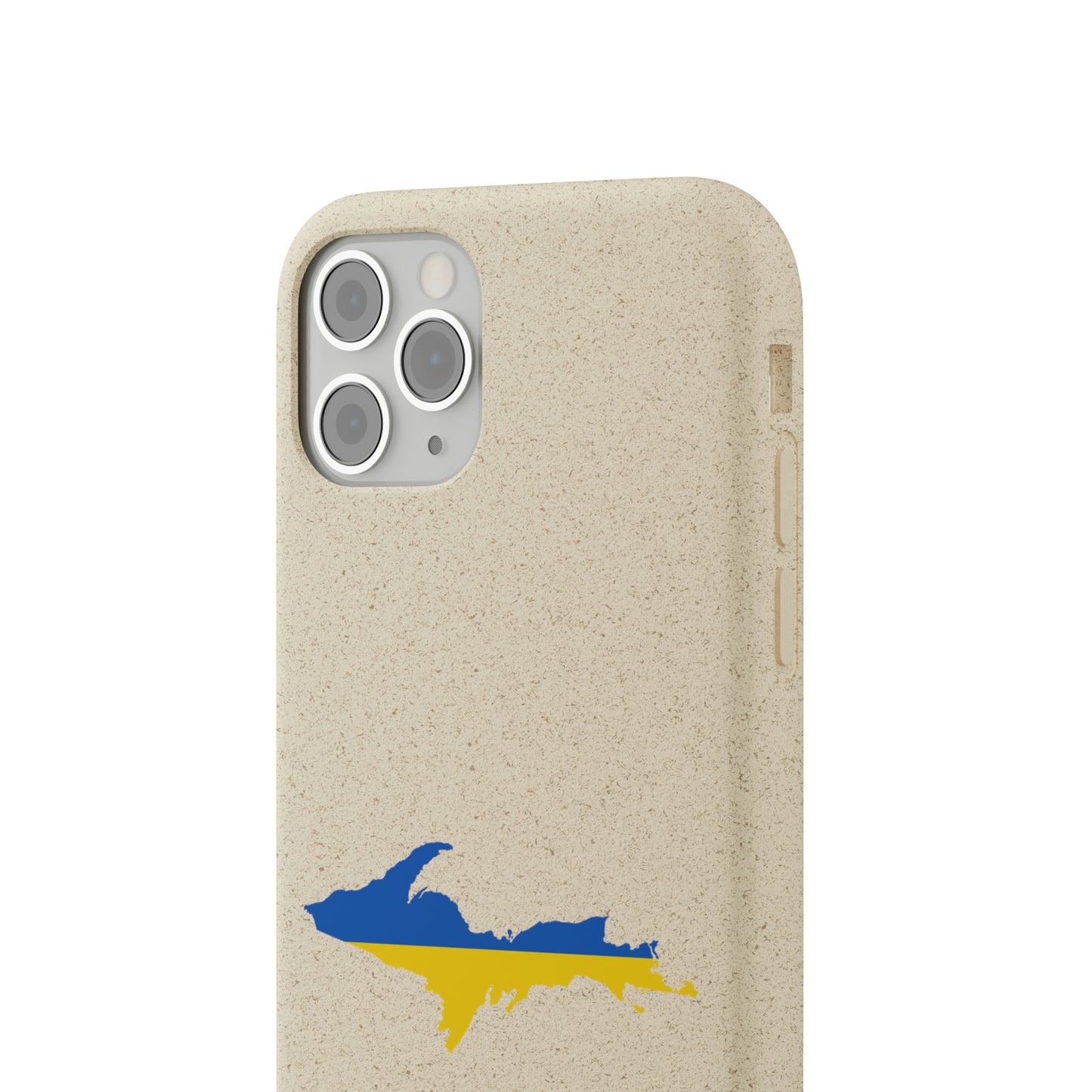 Michigan Upper Peninsula Biodegradable Phone Cases (w/ UP Ukraine Flag Outline) | Apple iPhone