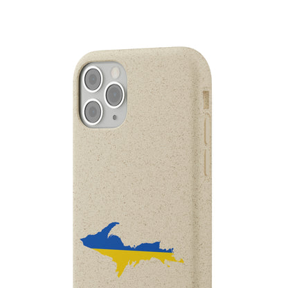 Michigan Upper Peninsula Biodegradable Phone Cases (w/ UP Ukraine Flag Outline) | Apple iPhone