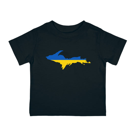 Michigan Upper Peninsula Infant T-Shirt (w/ UP Ukraine Flag Outline) | Short Sleeve