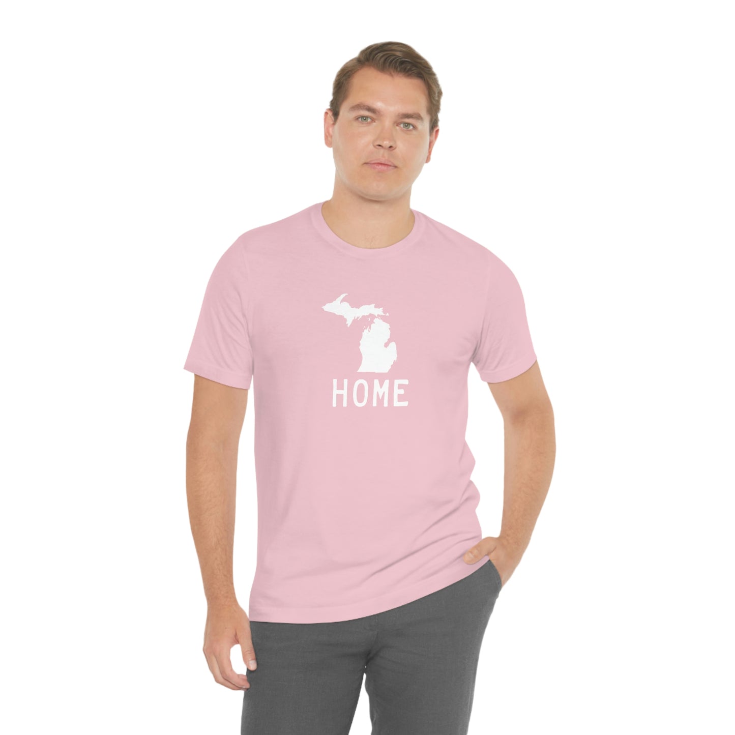 Michigan 'Home' T-Shirt (Licence Plate Font) | Unisex Standard Fit