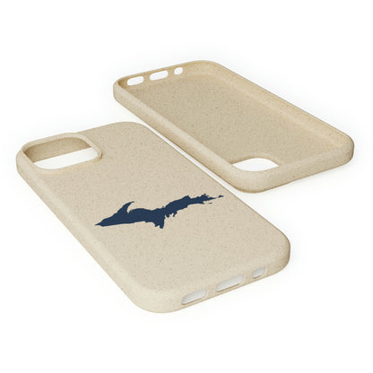 Michigan Upper Peninsula Biodegradable Phone Cases (w/ Navy UP Outline) | Apple iPhone