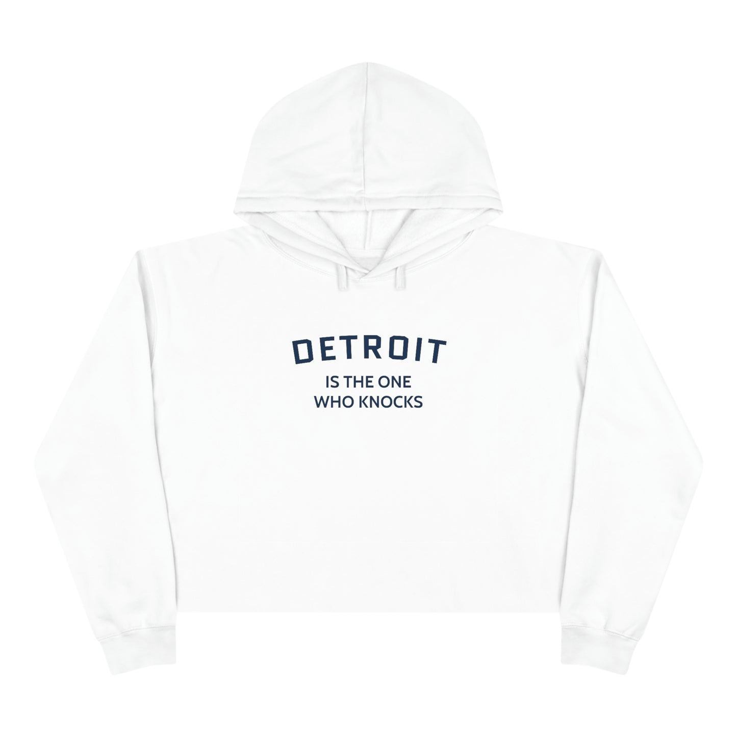 'Detroit is the One Who Knocks' Hoodie | Women's Cropped Relaxed Fit