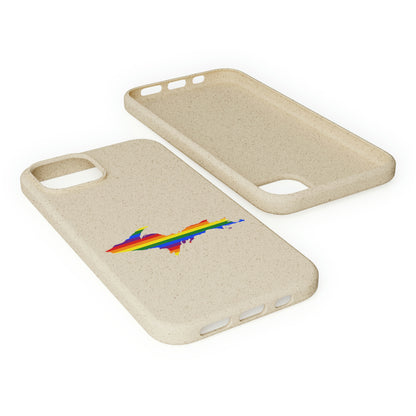 Michigan Upper Peninsula Biodegradable Phone Cases (w/ UP Pride Flag Outline) | Apple iPhone