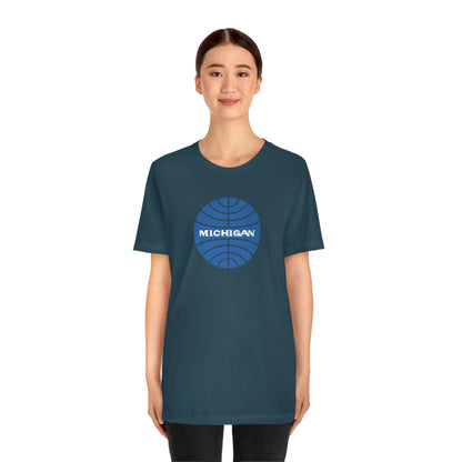 'Michigan' T-Shirt (Retro Airline Parody)  | Unisex Standard Fit