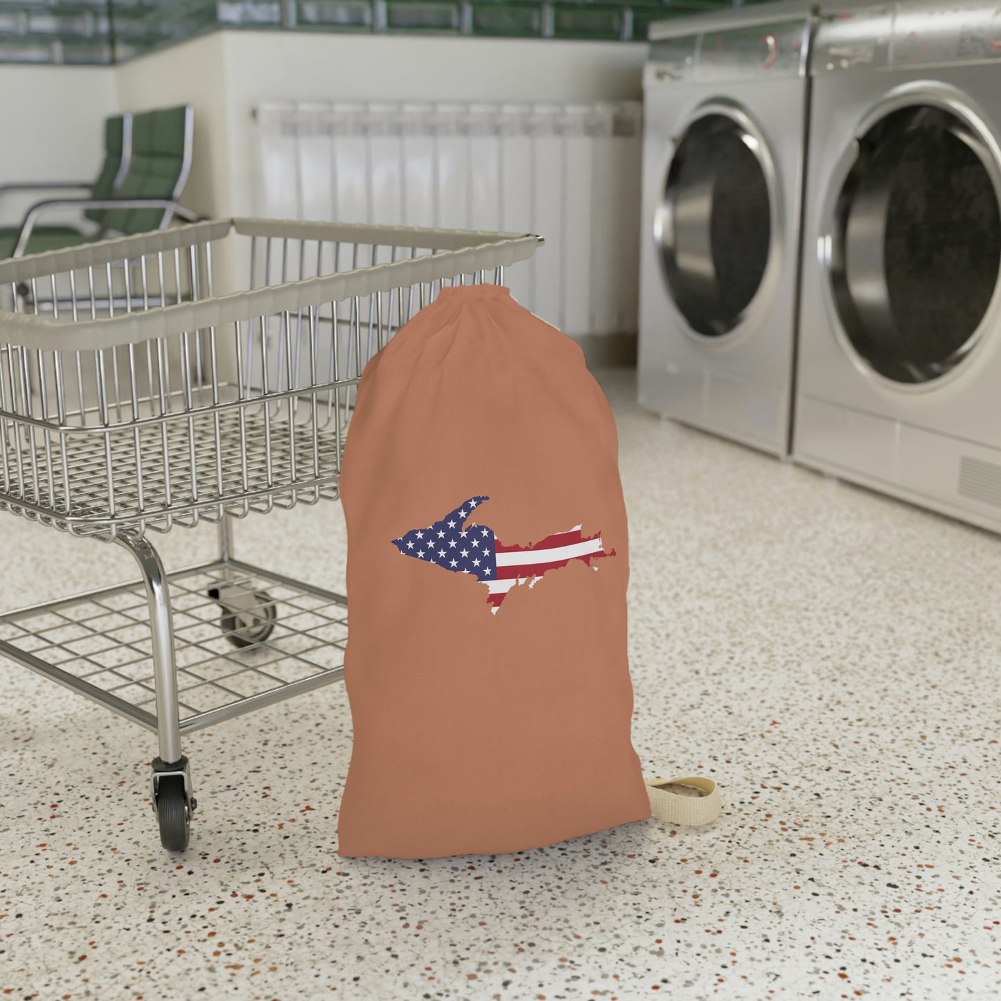 Michigan Upper Peninsula Laundry Bag (w/ UP USA Flag Outline)