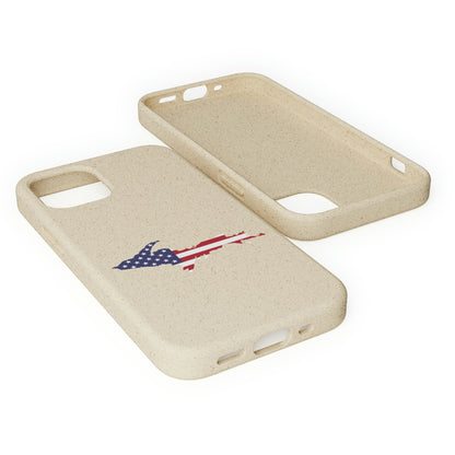 Michigan Upper Peninsula Biodegradable Phone Cases (w/ UP USA Flag Outline) | Apple iPhone