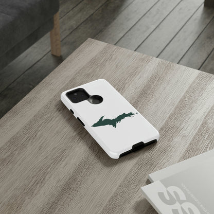 Michigan Upper Peninsula Tough Phone Case (w/ Green UP Outline) | Samsung & Pixel Android