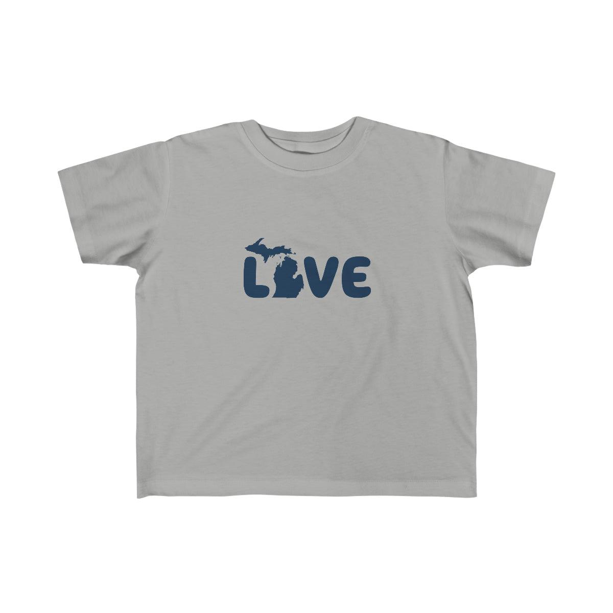 Michigan 'Love' T-Shirt  (Rounded Children's Font) | Toddler Short Sleeve - Circumspice Michigan