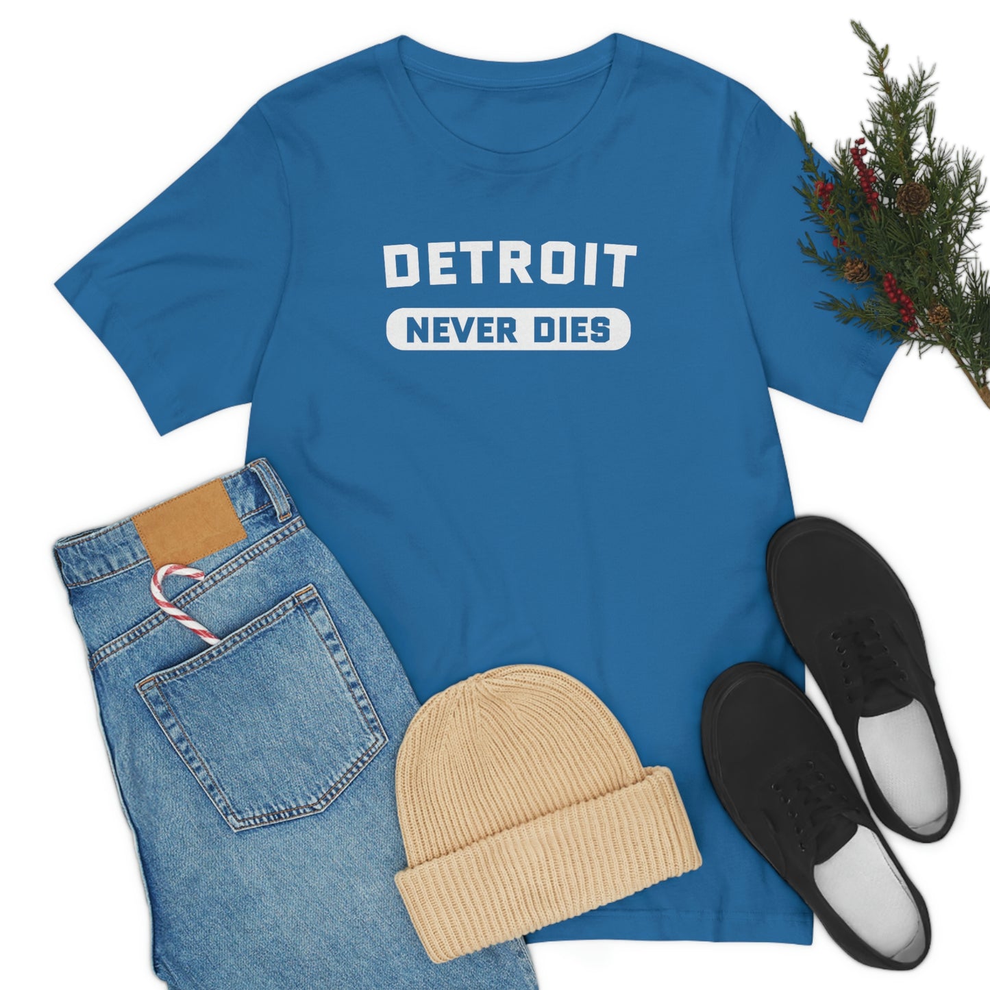 'Detroit Never Dies' T-Shirt | Unisex Standard Fit