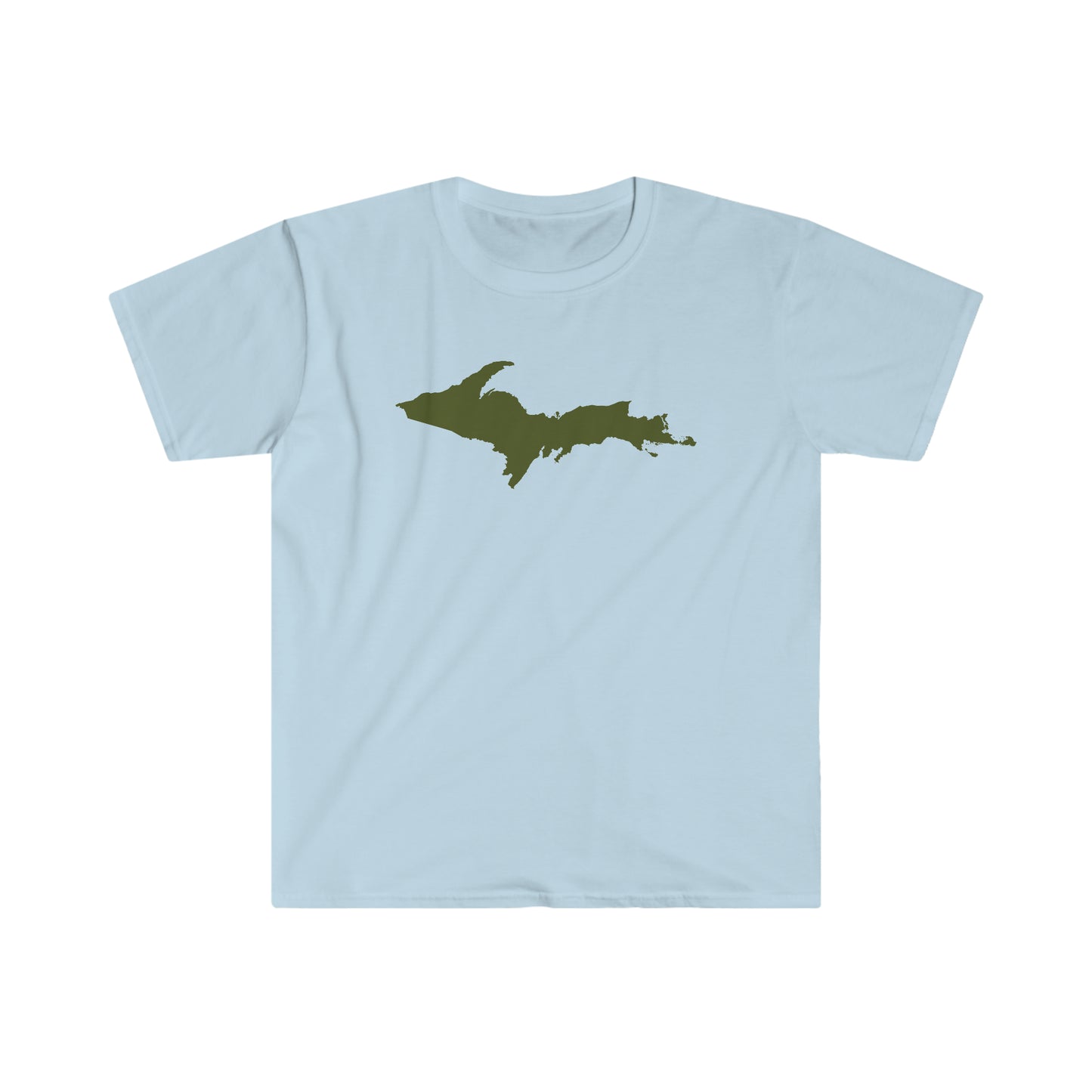 Michigan Upper Peninsula T-Shirt (w/ Army Green UP Outline) | Unisex Budget