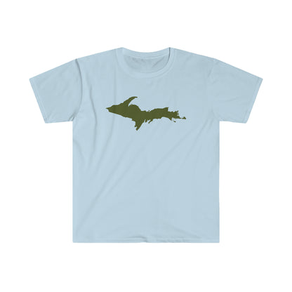 Michigan Upper Peninsula T-Shirt (w/ Army Green UP Outline) | Unisex Budget