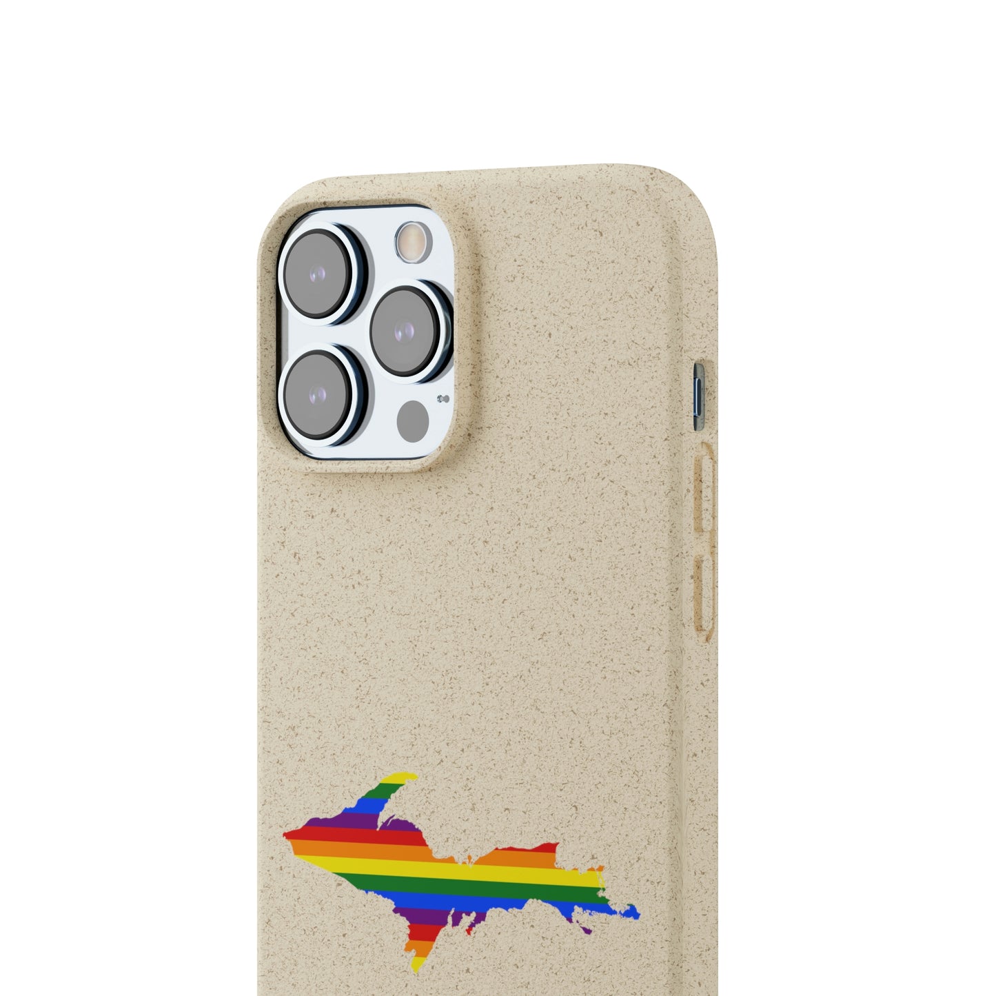 Michigan Upper Peninsula Biodegradable Phone Cases (w/ UP Pride Flag Outline) | Apple iPhone