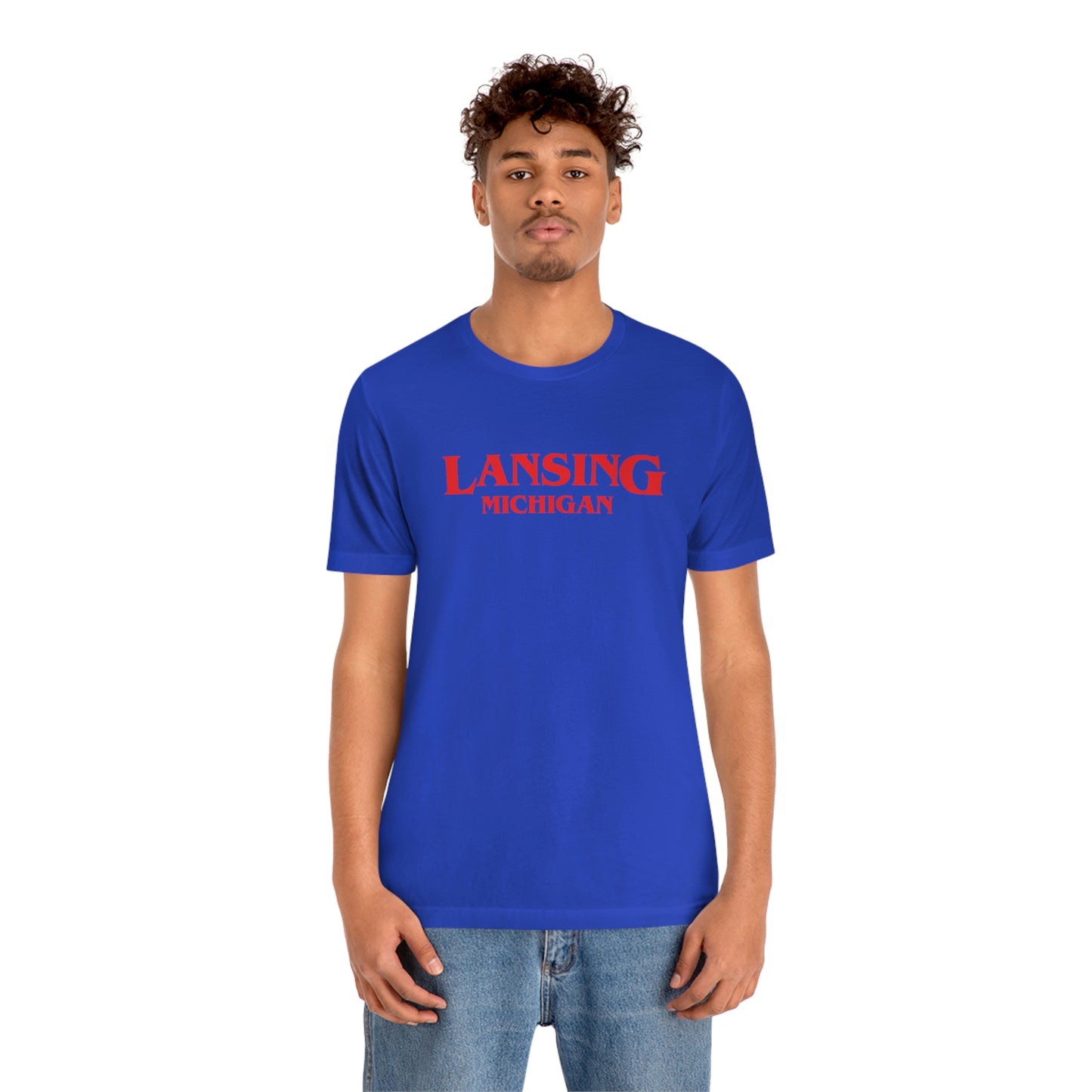 'Lansing Michigan' ' T-Shirt (1980s Drama Parody) | Unisex Standard Fit