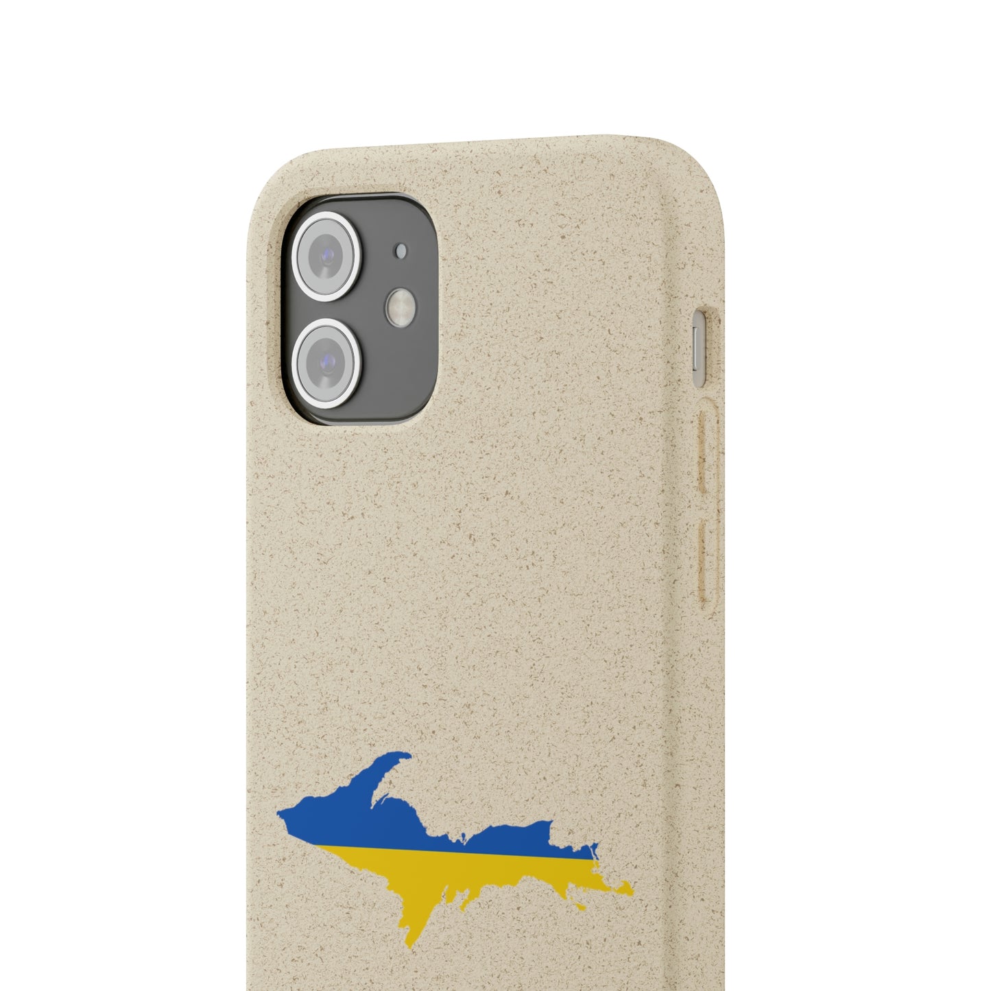 Michigan Upper Peninsula Biodegradable Phone Cases (w/ UP Ukraine Flag Outline) | Apple iPhone