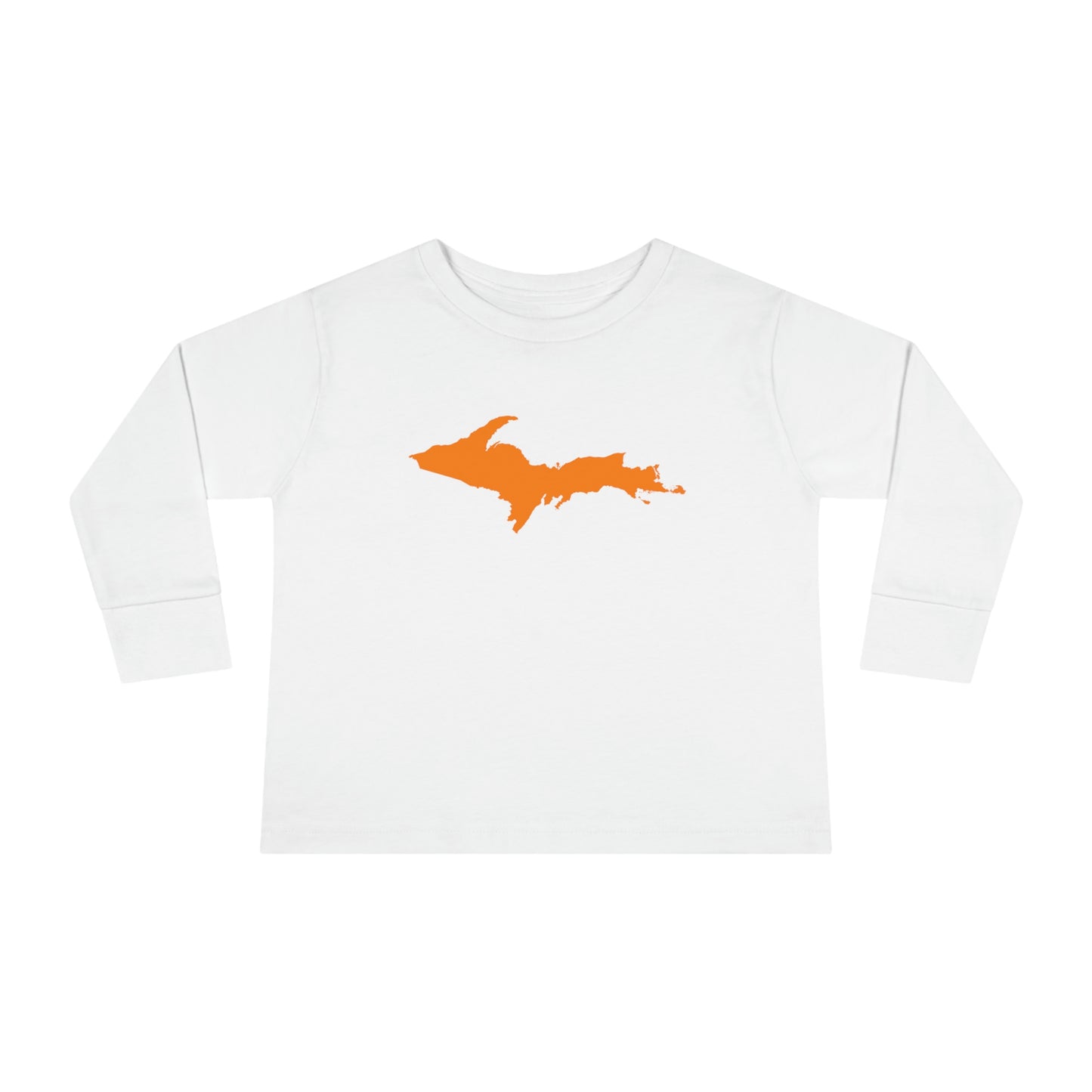 Michigan Upper Peninsula T-Shirt (w/ Orange UP Outline) | Toddler Long Sleeve