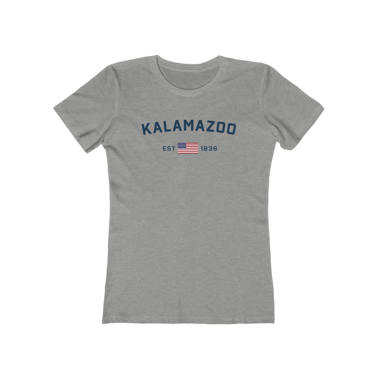 'Kalamazoo EST 1836' (w/USA Flag Outline) | Women's Boyfriend Cut