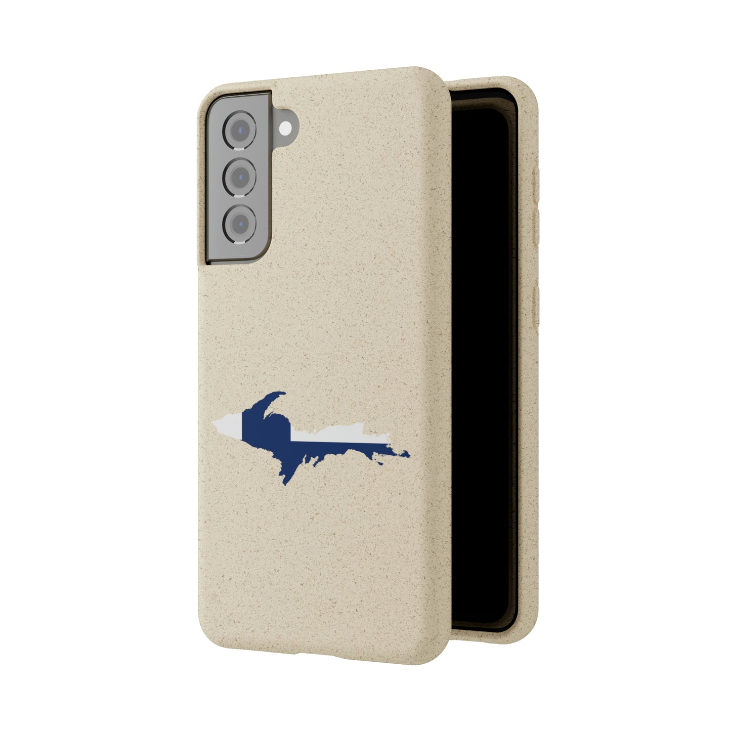 Michigan Upper Peninsula Biodegradable Phone Cases (w/ UP Finland Flag Outline) | Samsung Android